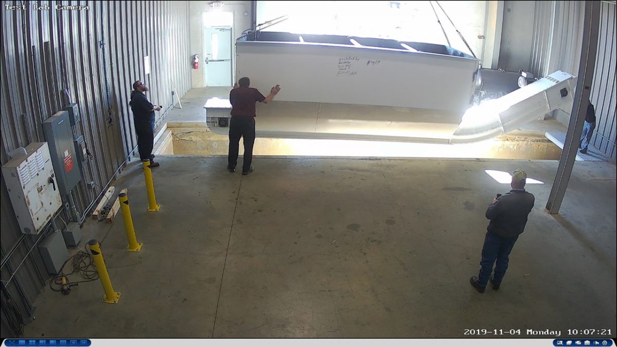 Test Lab Elevator Boot and Surge Bin Installed. – Hayes & Stolz